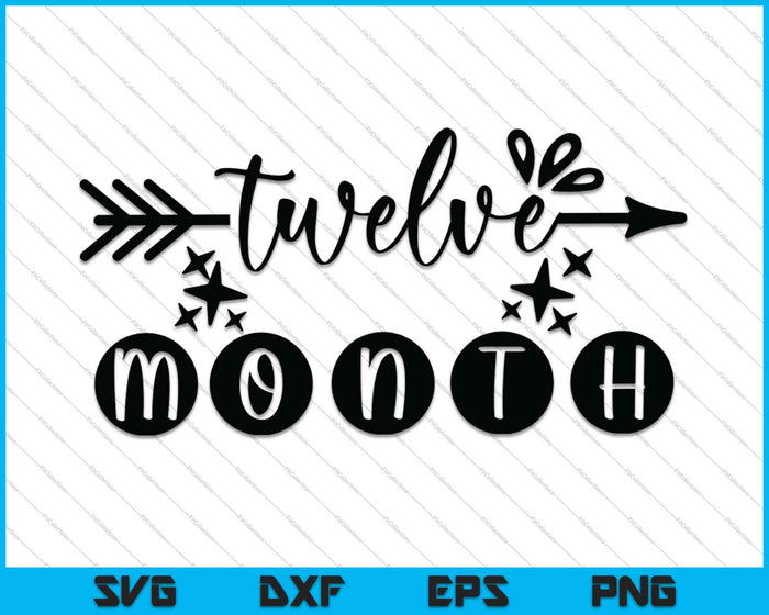 Bebé niñas primer año duodécimo mes hito SVG PNG corte archivos imprimibles Bebé niñas primer año duodécimo mes hito SVG PNG corte archivos imprimibles