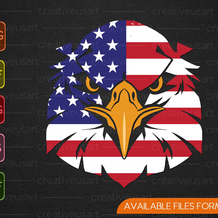 Águila calva 4 de julio Bandera americana Libertad Patriótica SVG PNG Cortar archivos imprimibles Águila calva 4 de julio Bandera americana Libertad Patriótica SVG PNG Cortar archivos imprimibles