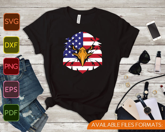 Águila calva 4 de julio Bandera americana Libertad Patriótica SVG PNG Cortar archivos imprimibles Águila calva 4 de julio Bandera americana Libertad Patriótica SVG PNG Cortar archivos imprimibles