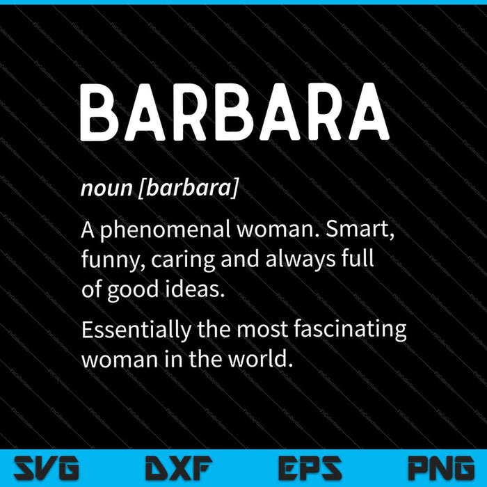 Barbara Name Definition SVG PNG Cutting Printable Files Barbara Name Definition SVG PNG Cutting Printable Files