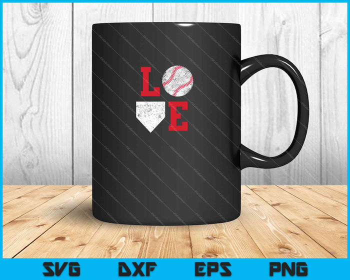 Honkbal liefde SVG PNG snijden afdrukbare bestanden Honkbal liefde SVG PNG snijden afdrukbare bestanden