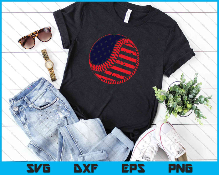 Baseball 4th of July American Flag SVG PNG Cutting Printable Files Baseball 4th of July American Flag SVG PNG Cutting Printable Files