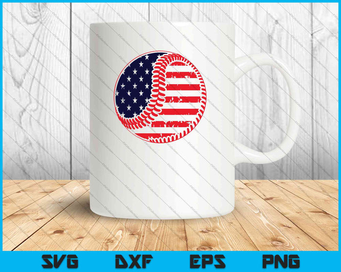 Baseball 4th of July American Flag SVG PNG Cutting Printable Files Baseball 4th of July American Flag SVG PNG Cutting Printable Files
