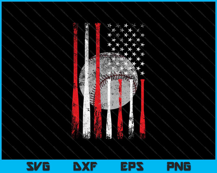 Baseball USA Flag American Flag Vintage SVG PNG Cutting Printable Files Baseball USA Flag American Flag Vintage SVG PNG Cutting Printable Files