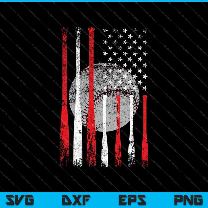 Baseball USA Flag American Flag Vintage SVG PNG Cutting Printable Files Baseball USA Flag American Flag Vintage SVG PNG Cutting Printable Files