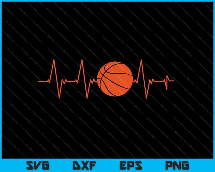 Basketball Heartbeat Ball Gift SVG PNG Cutting Printable Files Basketball Heartbeat Ball Gift SVG PNG Cutting Printable Files