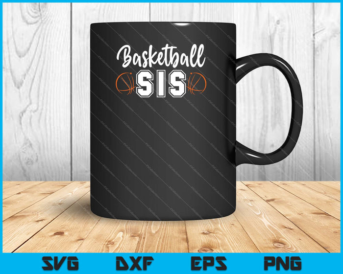 Basketbal Sis Svg snijden afdrukbare bestanden Basketbal Sis Svg snijden afdrukbare bestanden