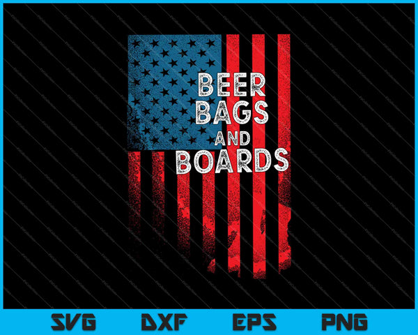 Beer Bags and Boards Cornhole Usa Flag SVG PNG Cutting Printable Files