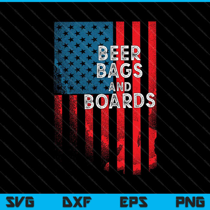 Beer Bags and Boards Cornhole Usa Flag SVG PNG Cutting Printable Files
