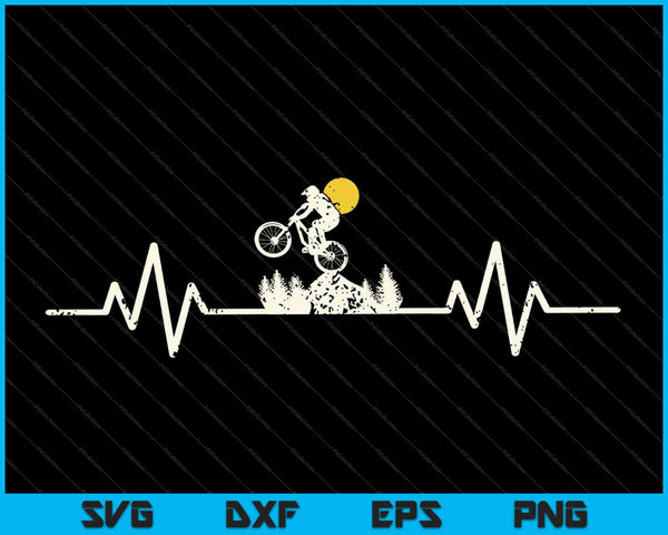 Bike Heartbeat SVG PNG Druckbare Dateien Schneiden SVG PNG Cutting Printable Files