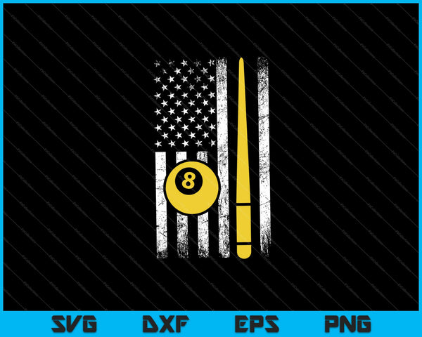 Billiard Game USA Flag Svg Cutting Printable Files
