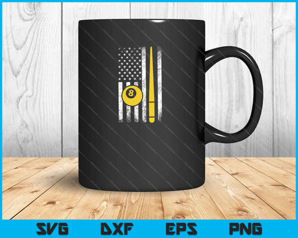 Billiard Game USA Flag Svg Cutting Printable Files