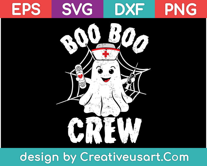 Boo Boo Crew Ghost Nurse Costume Girls Funny Halloween SVG PNG Cutting Printable Files Boo Boo Crew Ghost Nurse Costume Girls Funny Halloween SVG PNG Cutting Printable Files