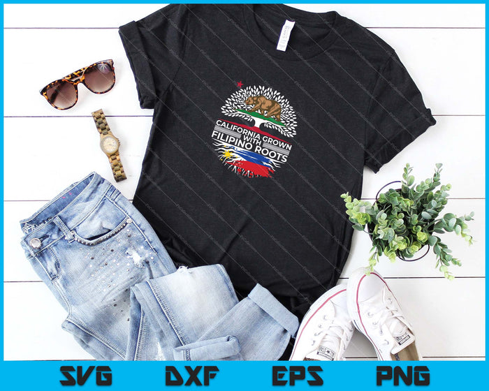 California Grown with Filipino Roots for Filipino Americans SVG PNG Files California Grown with Filipino Roots for Filipino Americans SVG PNG Files