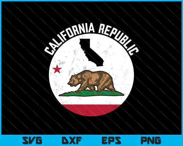 California State and California Flag Pride for California SVG PNG Files