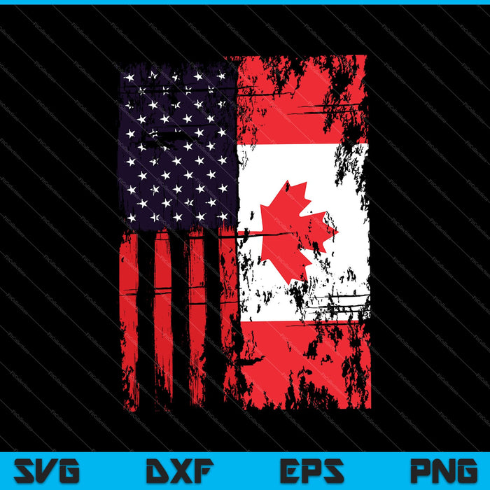 Canadees-Amerikaanse shirt USA Canada vlag 4 juli SVG PNG snijden afdrukbare bestanden Canadees-Amerikaanse shirt USA Canada vlag 4 juli SVG PNG snijden afdrukbare bestanden