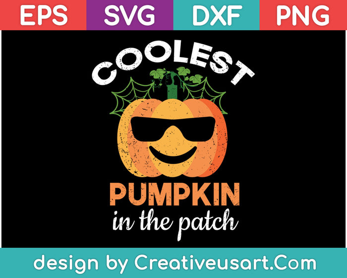 Coolest Pumpkin in the Patch SVG PNG Cutting Printable Files Coolest Pumpkin in the Patch SVG PNG Cutting Printable Files
