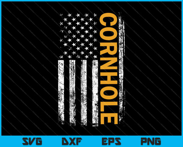 Cornhole American USA Flag SVG PNG Cortar archivos imprimibles
