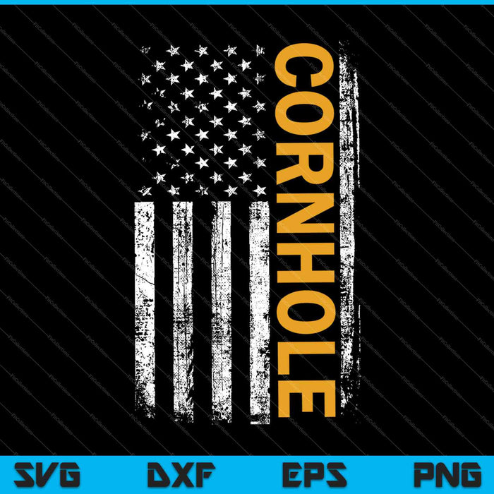Cornhole American USA Flag SVG PNG Cutting Printable Files