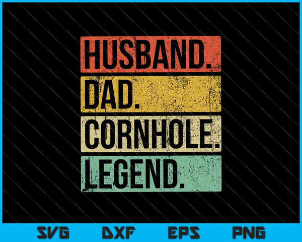 Cornhole Vintage Husband Dad Legend SVG PNG Cutting Printable Files