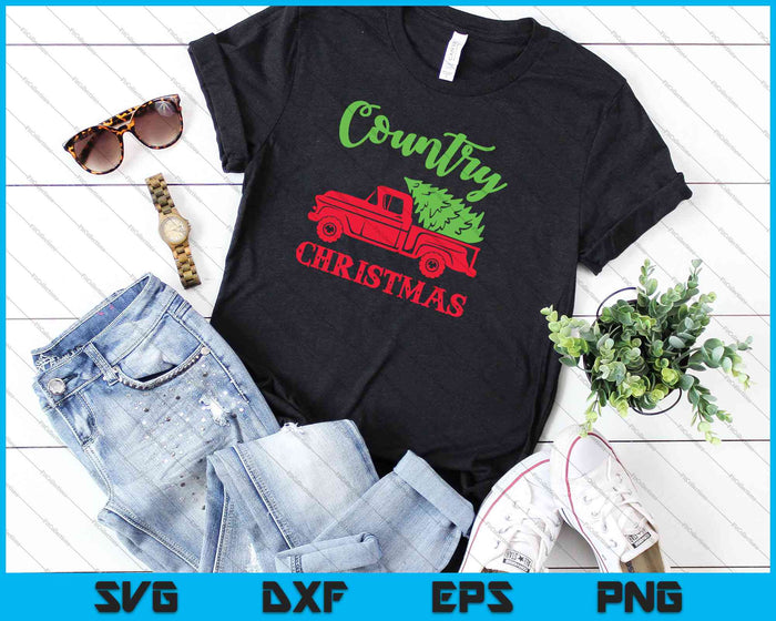 Country Christmas Truck SVG PNG snijden afdrukbare bestanden Country Christmas Truck SVG PNG snijden afdrukbare bestanden
