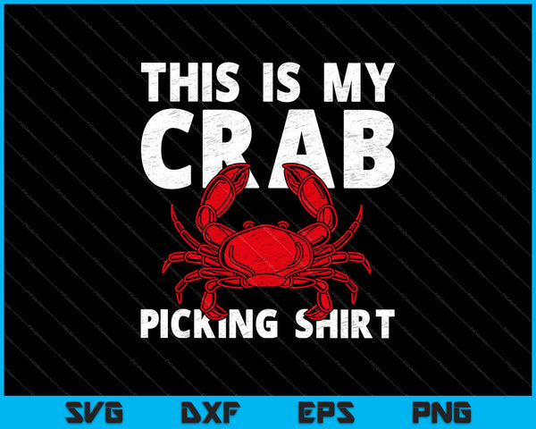 Crab Picking SVG PNG Cutting Printable Files