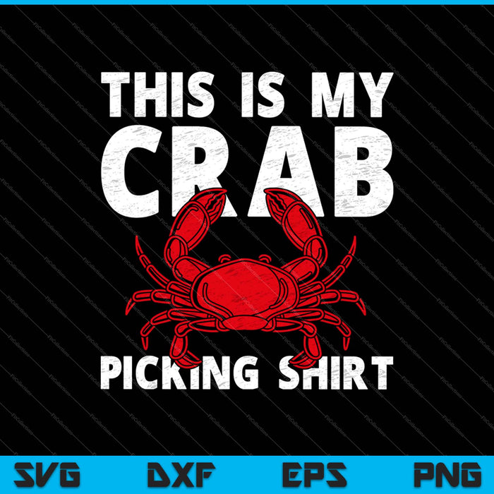 Crab Picking SVG PNG Cutting Printable Files