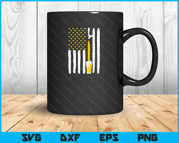 Ambachtelijke bier Amerikaanse vlag USA SVG PNG snijden afdrukbare bestanden