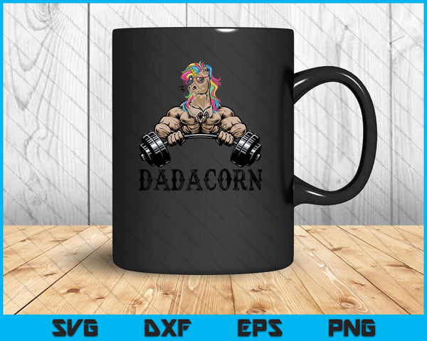 Daddycorn Unicorn Dad SVG PNG Cutting Printable Files