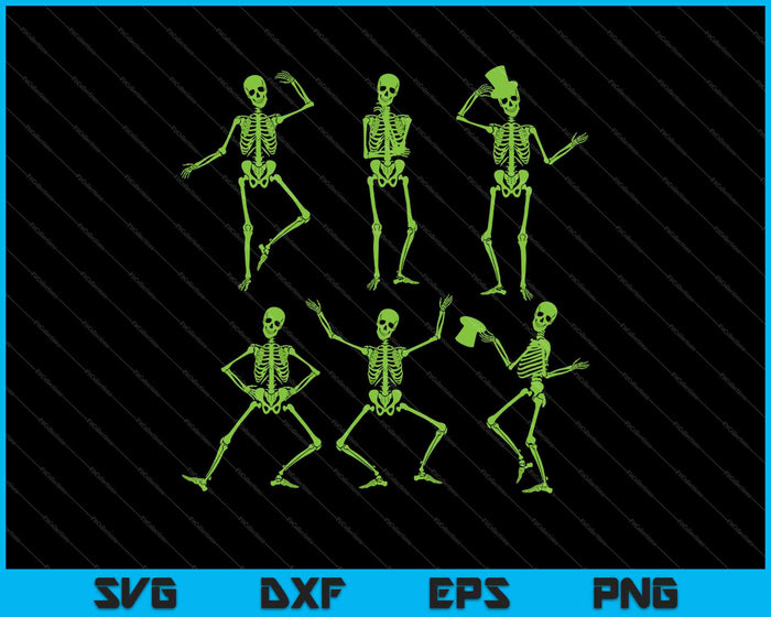 Dansende skeletten dans uitdaging meisje jongens kinderen Halloween SVG PNG snijden afdrukbare bestanden Dansende skeletten dans uitdaging meisje jongens kinderen Halloween SVG PNG snijden afdrukbare bestanden