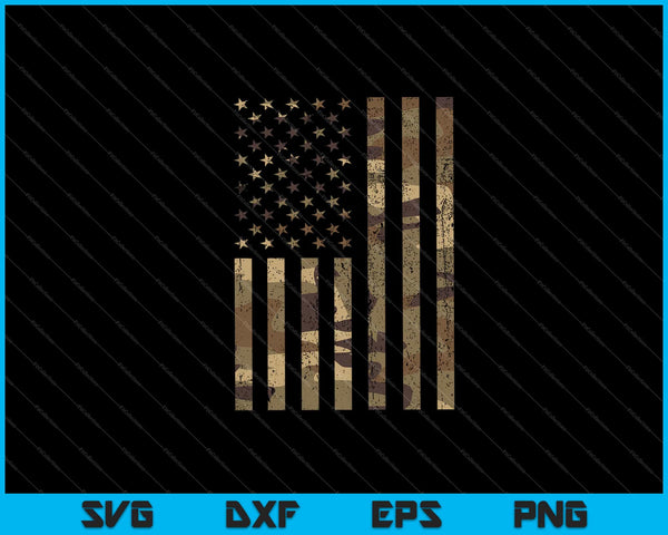 Desert Camo American Flag Military Svg Cutting Printable Files