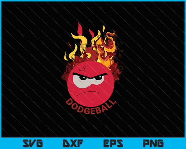 Dodgeball Ball on Fire SVG PNG Cutting Printable Files