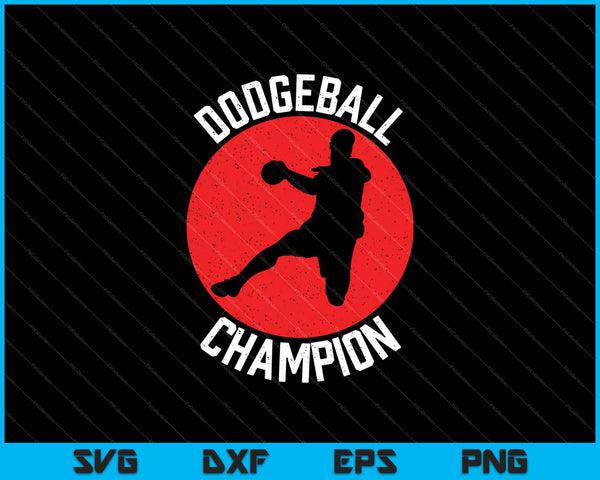 Dodgeball Champion SVG PNG Cutting Printable Files