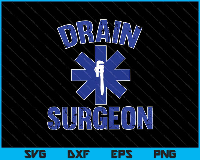 Cirujano de drenaje divertido fontanero y instalador de tuberías SVG PNG cortando archivos imprimibles Cirujano de drenaje divertido fontanero y instalador de tuberías SVG PNG cortando archivos imprimibles