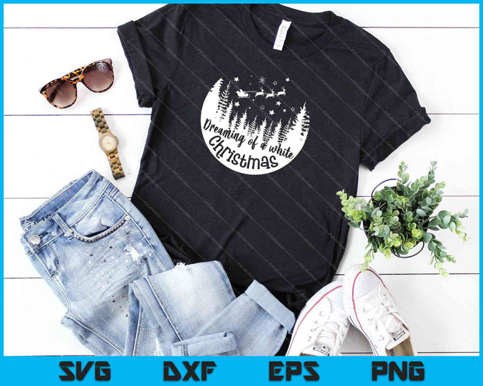 Soñando con una Navidad blanca SVG PNG cortando archivos imprimibles Soñando con una Navidad blanca SVG PNG cortando archivos imprimibles