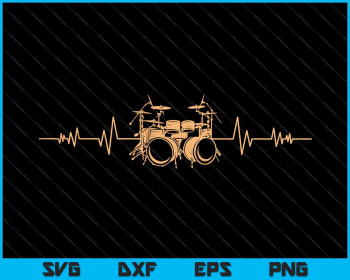 Drums Player Drum Set Heartbeat Drummer Percusión SVG PNG Cortar archivos imprimibles Drums Player Drum Set Heartbeat Drummer Percusión SVG PNG Cortar archivos imprimibles