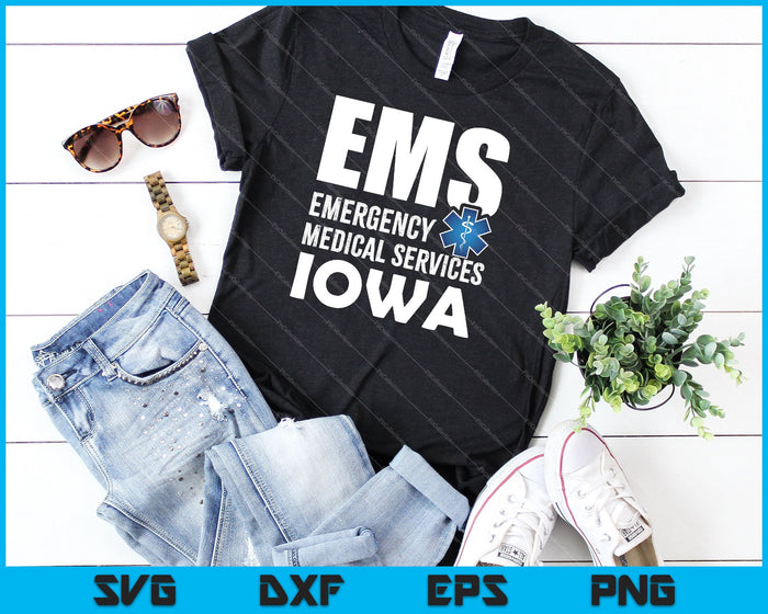 EMS Emergency Medical Services Iowa SVG PNG Cutting Printable Files EMS Emergency Medical Services Iowa SVG PNG Cutting Printable Files