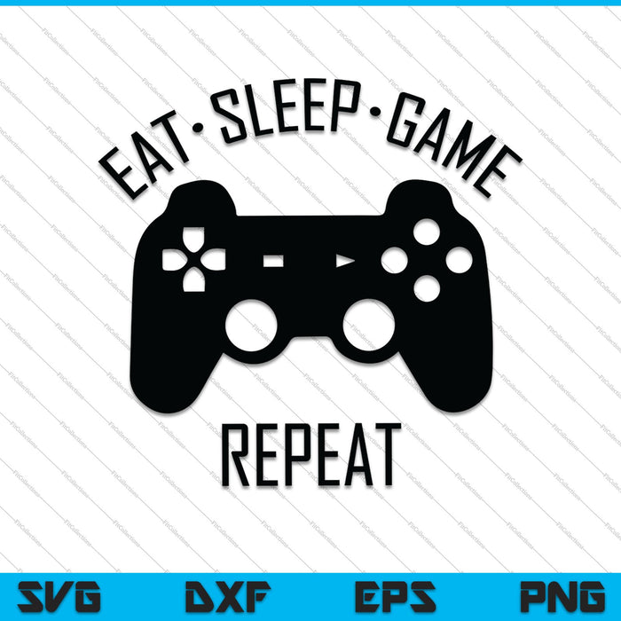 Comer, dormir, jugar, repetir SVG PNG cortando archivos imprimibles Comer, dormir, jugar, repetir SVG PNG cortando archivos imprimibles