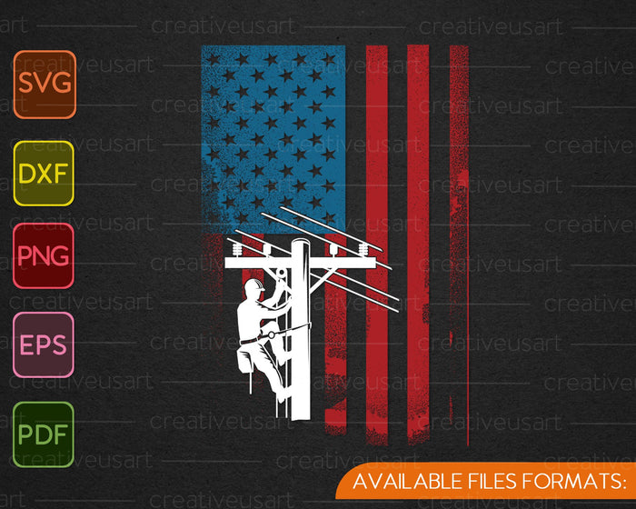 Electrician Mechanic American Flag SVG PNG Cutting Printable Files Electrician Mechanic American Flag SVG PNG Cutting Printable Files