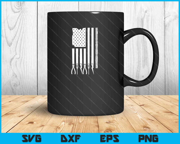 Electrician On USA Flag W Tools SVG PNG Cutting Printable Files Electrician On USA Flag W Tools SVG PNG Cutting Printable Files