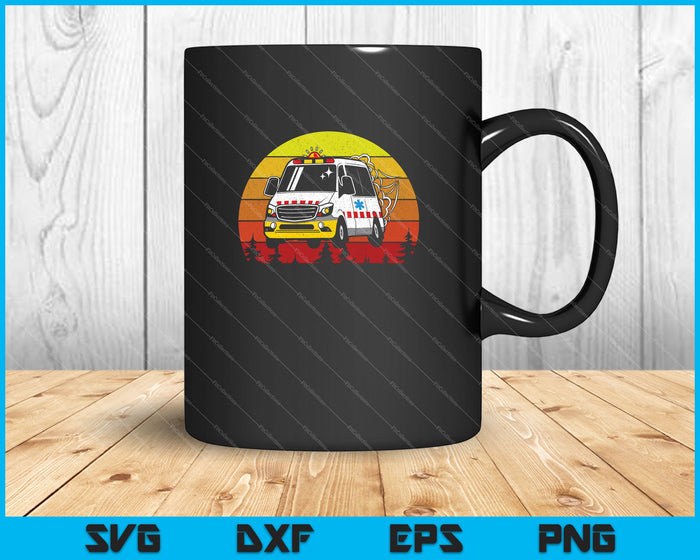 Emergency Medical Services Ambulance Retro Vintage Sunset SVG PNG Cutting Printable Files Emergency Medical Services Ambulance Retro Vintage Sunset SVG PNG Cutting Printable Files