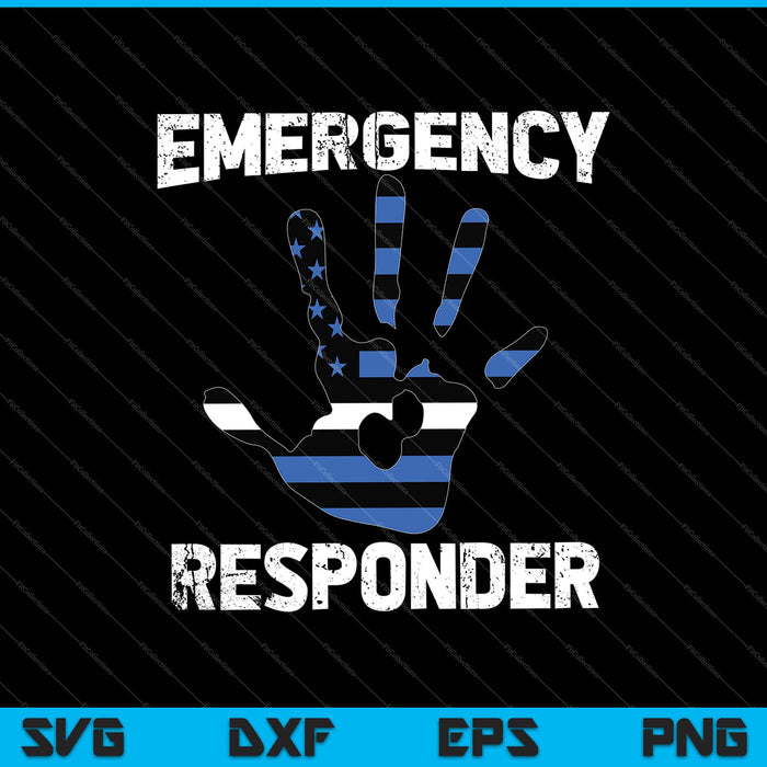 Emergency Responder Handprint Flag 911 Services SVG PNG Cutting Printable Files Emergency Responder Handprint Flag 911 Services SVG PNG Cutting Printable Files