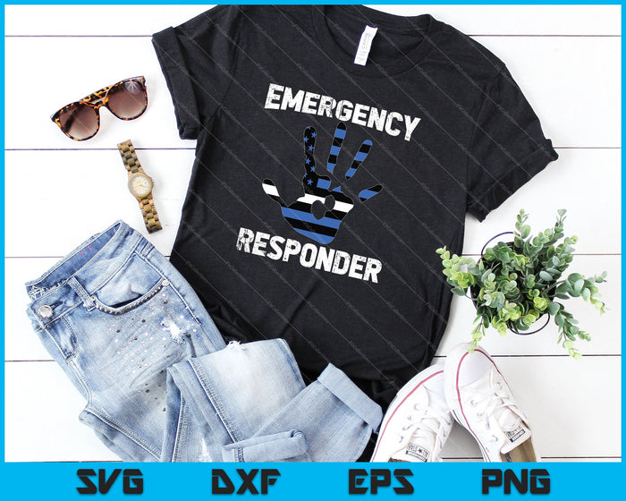 Emergency Responder Handprint Flag 911 Services SVG PNG Cutting Printable Files Emergency Responder Handprint Flag 911 Services SVG PNG Cutting Printable Files