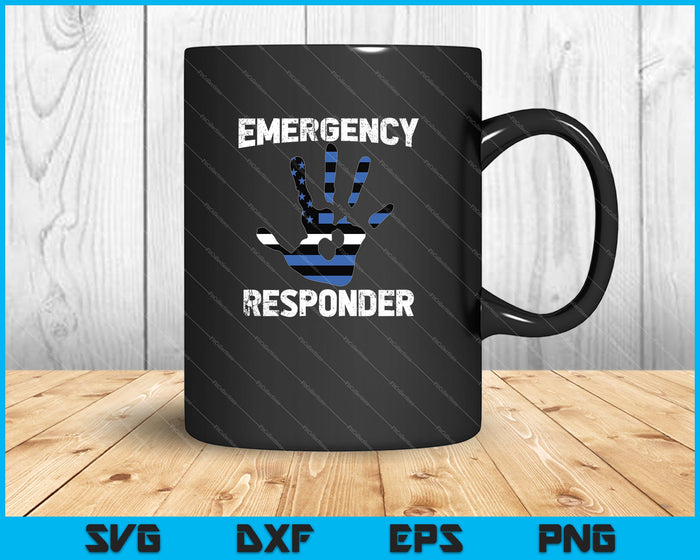 Emergency Responder Handprint Flag 911 Services SVG PNG Cutting Printable Files Emergency Responder Handprint Flag 911 Services SVG PNG Cutting Printable Files