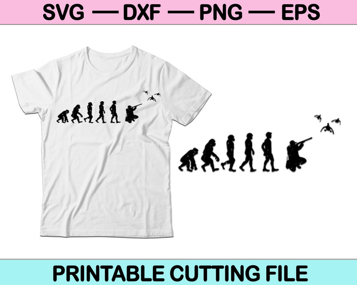 Evolutie eend jacht SVG PNG snijden afdrukbare bestanden Evolutie eend jacht SVG PNG snijden afdrukbare bestanden