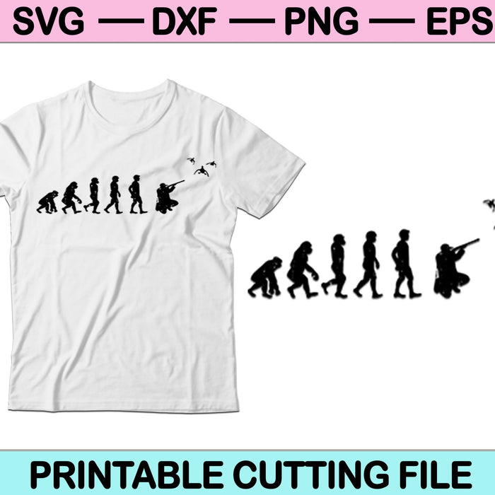 Evolutie eend jacht SVG PNG snijden afdrukbare bestanden Evolutie eend jacht SVG PNG snijden afdrukbare bestanden