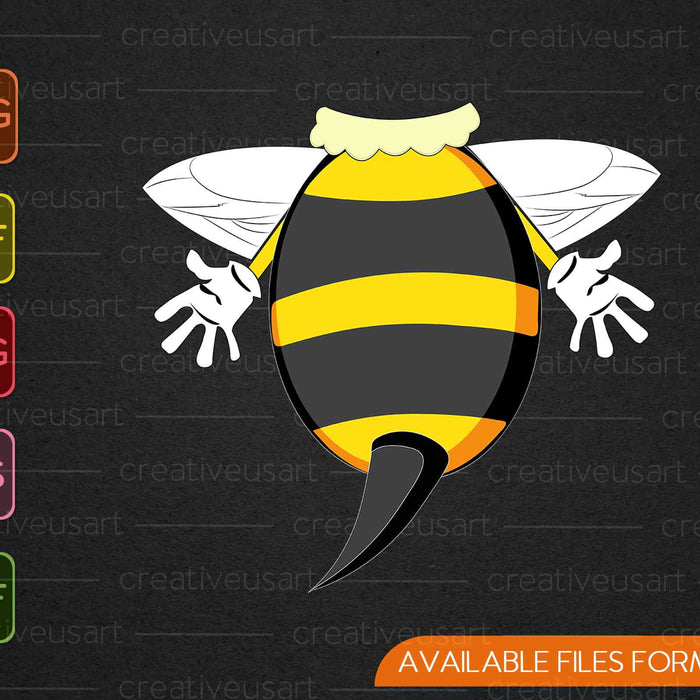 Disfraz de abeja divertido Abeja fácil Halloween SVG PNG Cortar archivos imprimibles Disfraz de abeja divertido Abeja fácil Halloween SVG PNG Cortar archivos imprimibles