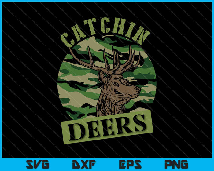 Funny Catchin' Deers SVG PNG Cutting Printable Files Funny Catchin' Deers SVG PNG Cutting Printable Files