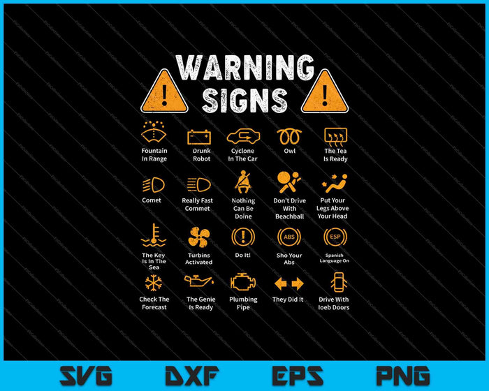 Funny Driving Warning Signs Auto Mechanic SVG PNG Cutting Printable Files Funny Driving Warning Signs Auto Mechanic SVG PNG Cutting Printable Files