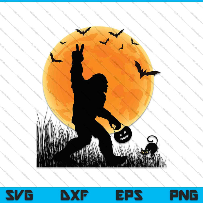 Grappige Halloween Rocking Sasquatch Bigfoot SVG PNG snijden afdrukbare bestanden Grappige Halloween Rocking Sasquatch Bigfoot SVG PNG snijden afdrukbare bestanden